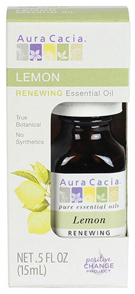 AURA CACIA Lemon Essential Oil Boxed (15 ml)