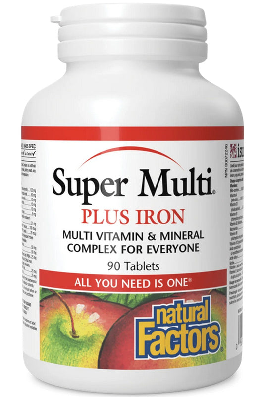 NATURAL FACTORS Super Multi Plus Iron (90 tabs)
