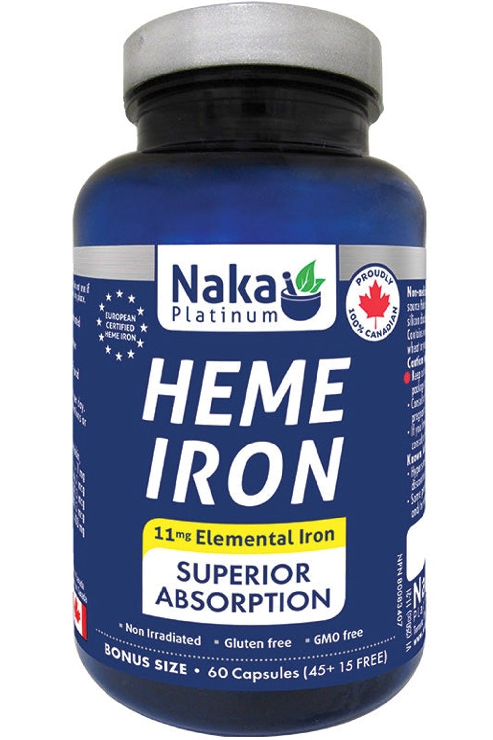 NAKA Platinum Heme Iron (60 caps)