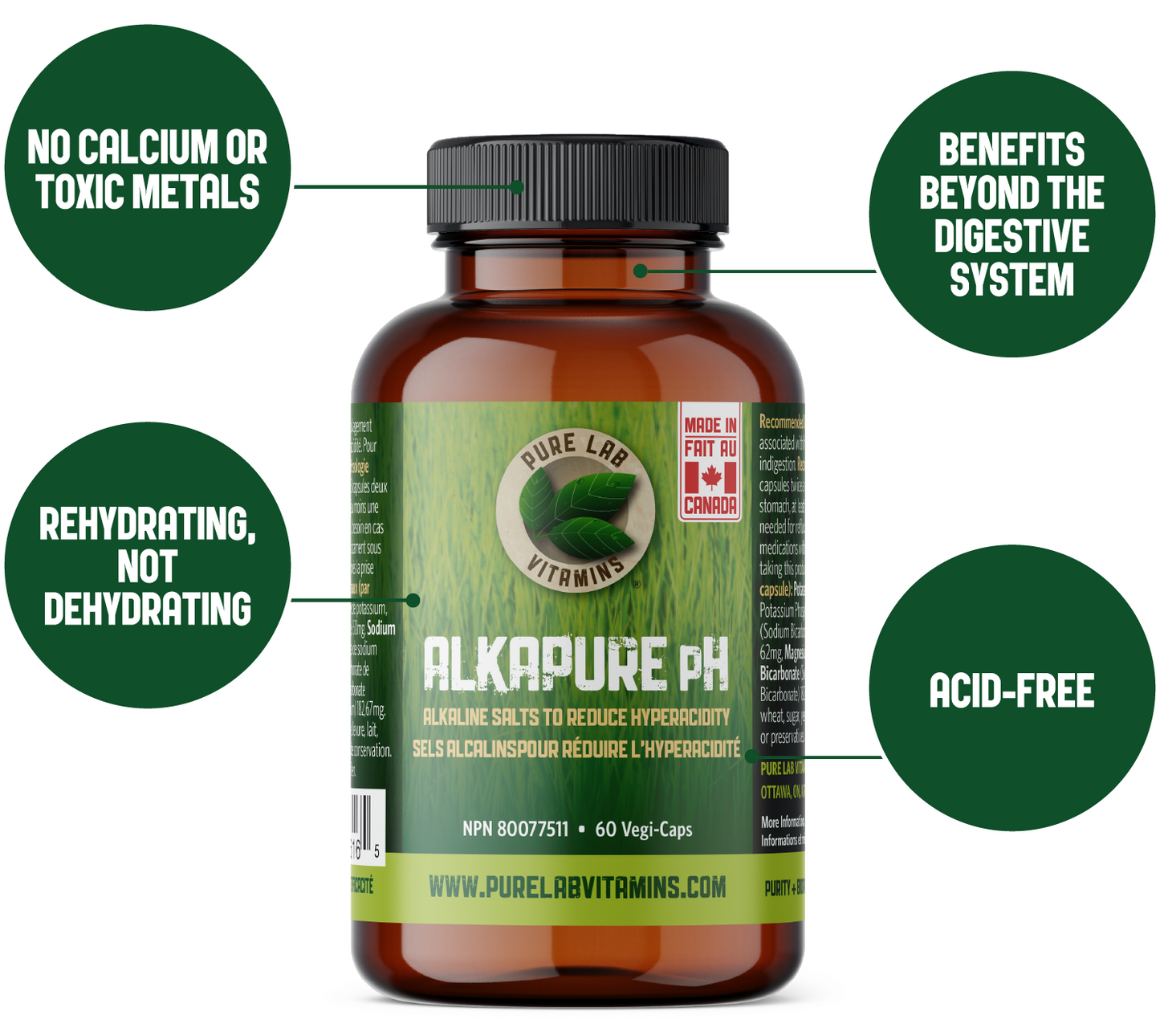 PURE LAB VITAMINS ALKAPURE pH (60 veg caps)