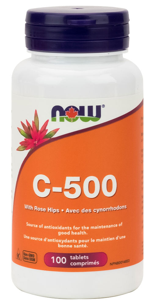 NOW Vitamin C 500 (w/Rose Hips - 100 tabs)