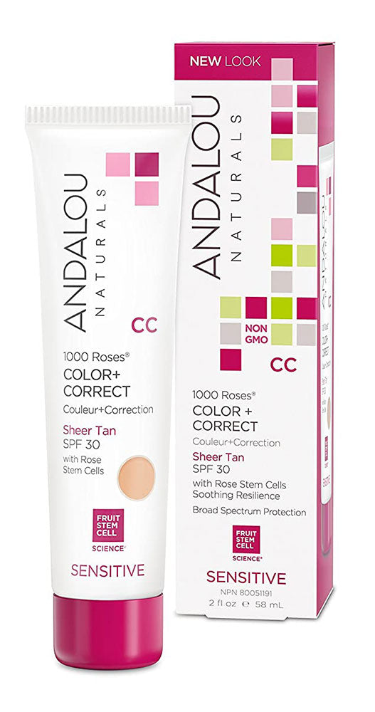 ANDALOU NATURALS 1000 Roses CC Sheer Beige SPF 30 (58 ml)