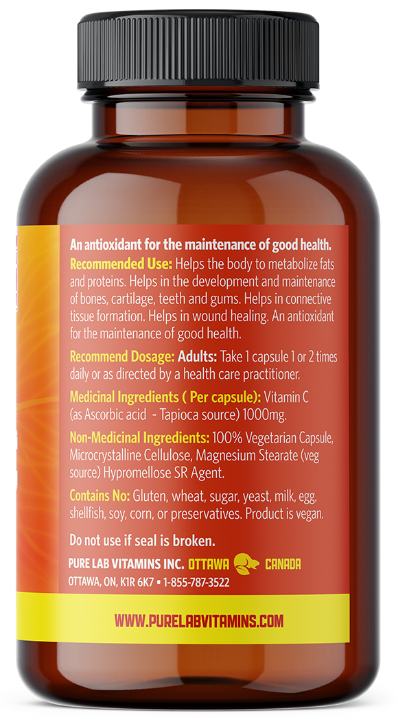 Brown supplement bottle with label on a white background