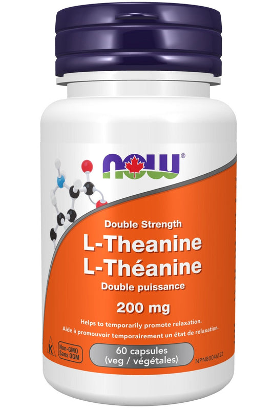 NOW L-Theanine (200 mg - 60 Veg Capsules)