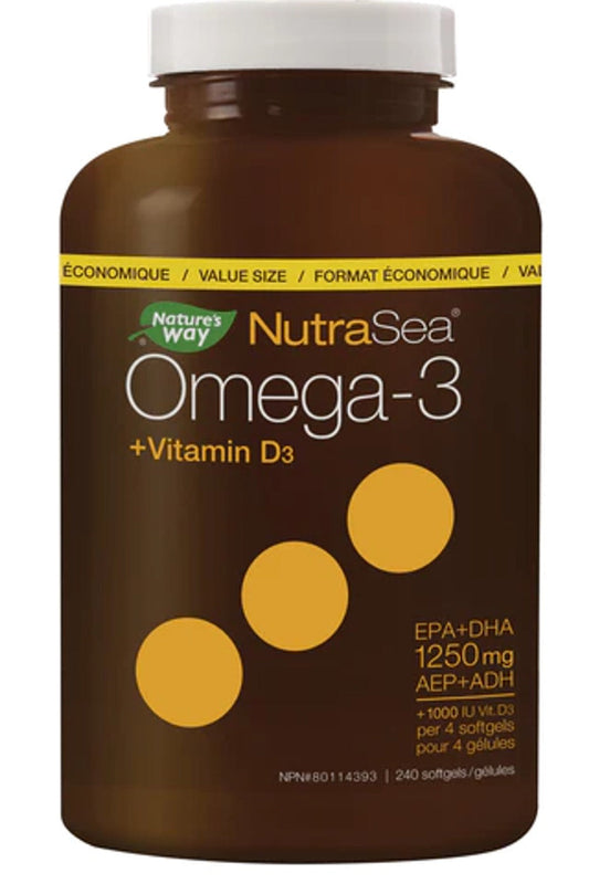 NUTRASEA NutraSea+D  (Lemon - 240 Softgels)