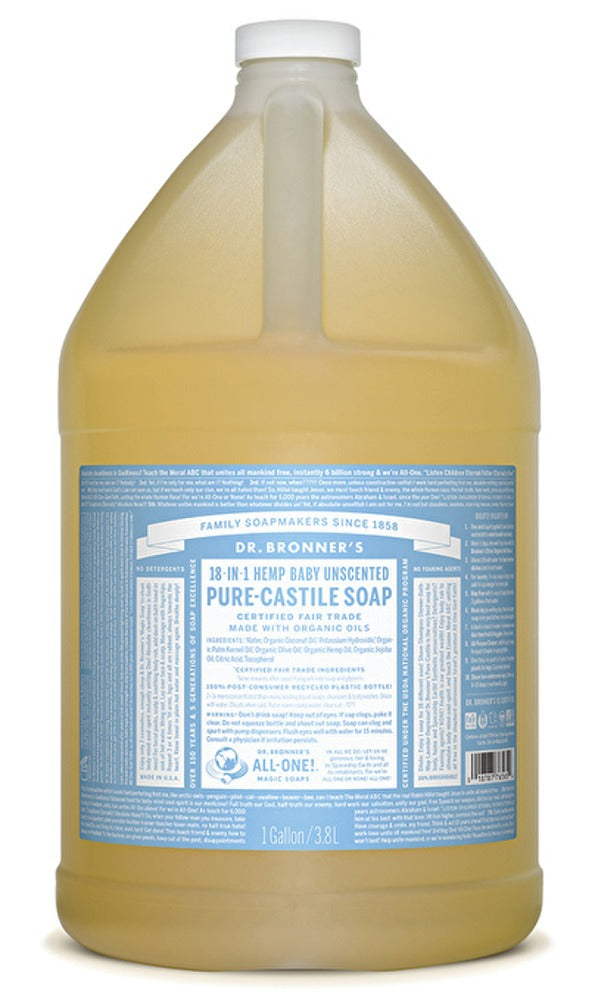 DR BRONNER'S Pure Castile Soap Baby (Unscented - 3.8 Litres)