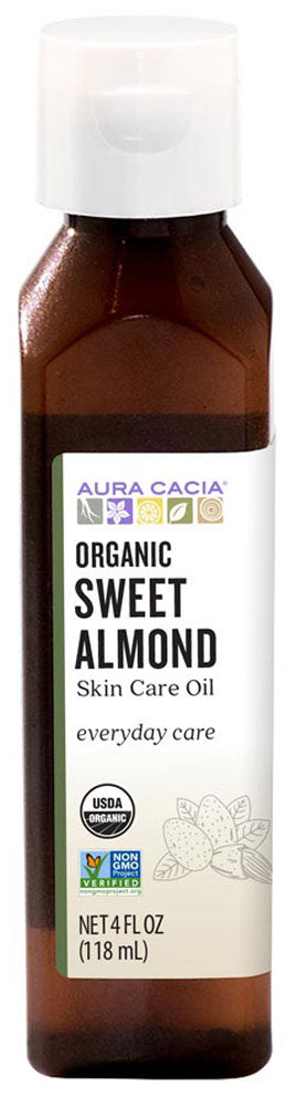AURA CACIA Organic Sweet Almond Oil  (118 ml)