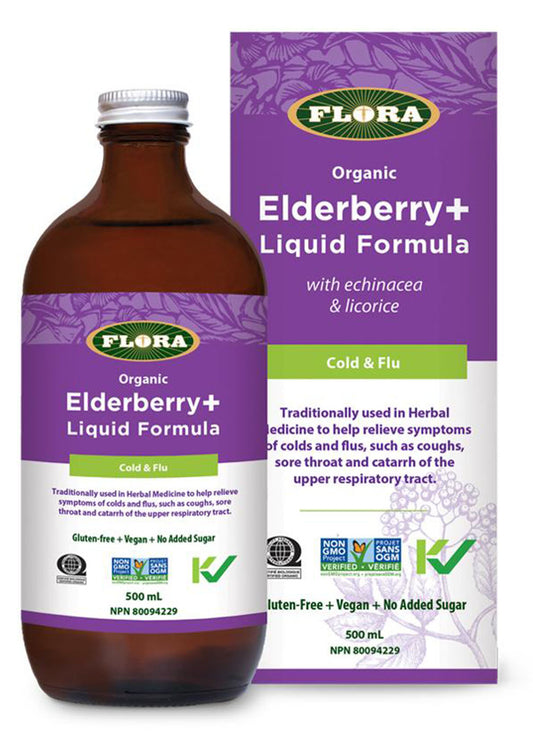 FLORA Elderberry+ Liquid Formula (500 ml)