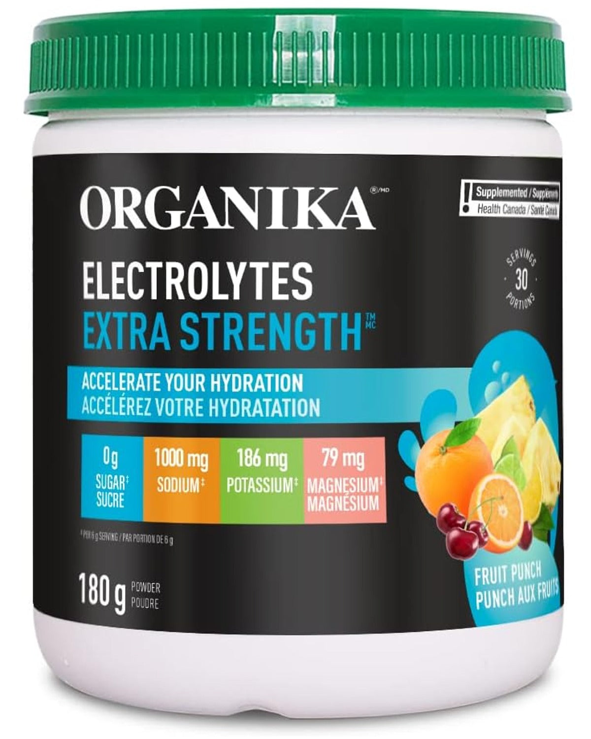 ORGANIKA Electrolytes Extra Strength (Fruit Punch  - 180 grams)