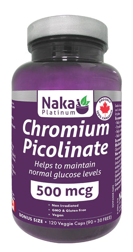 NAKA PLATINUM Chromium Picolinate (500 mg - 120 veg caps)