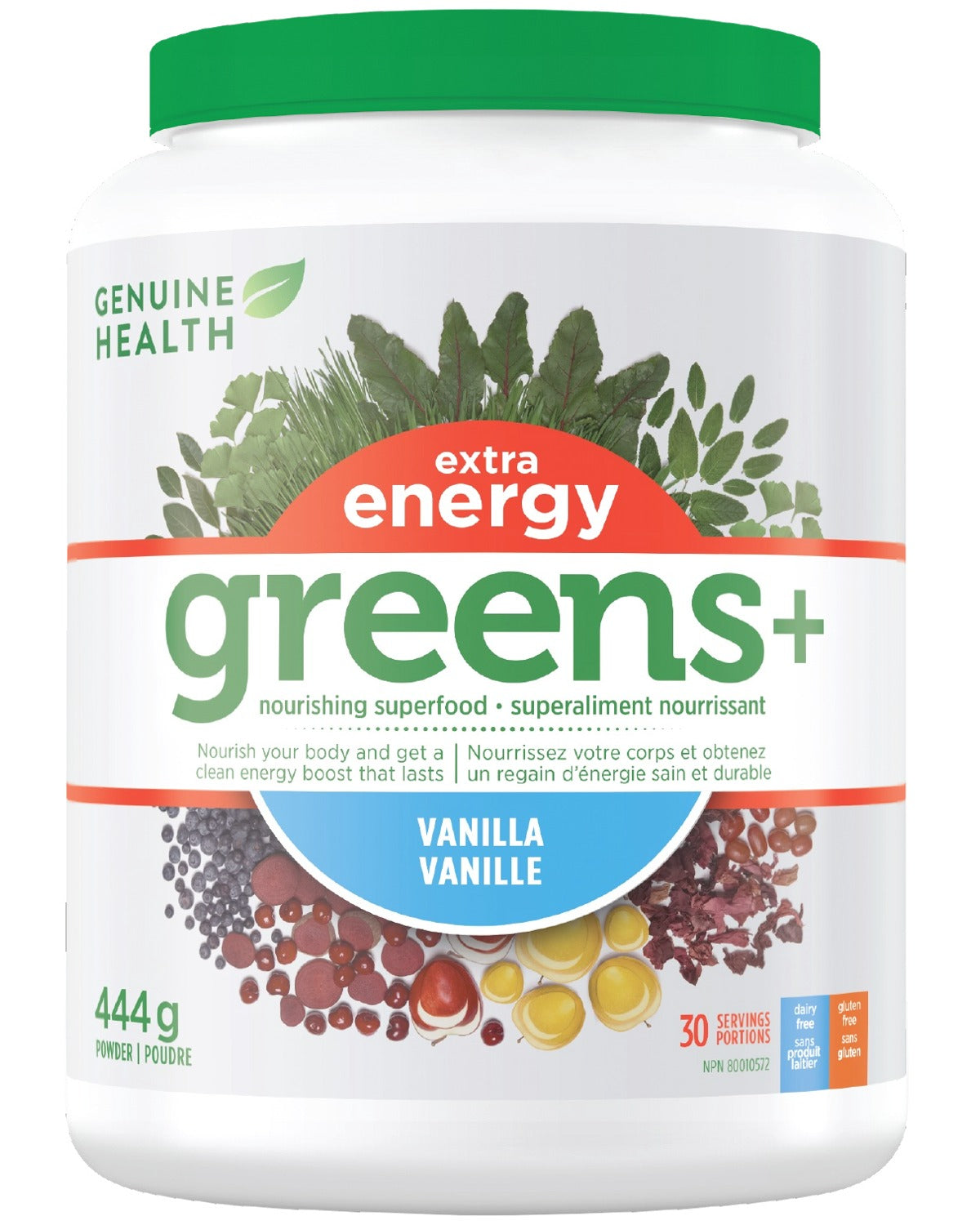 GENUINE HEALTH Greens+ Extra Energy (Vanilla - 30 servings)