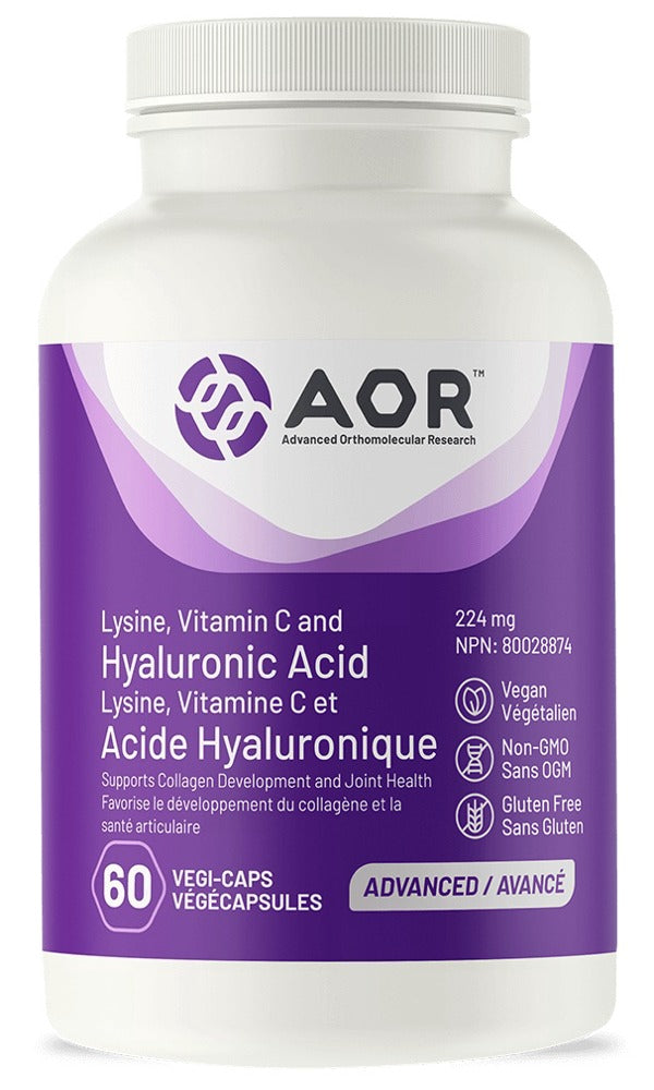 AOR Hyaluronic Acid (Lysine & Vit C - 60 caps)