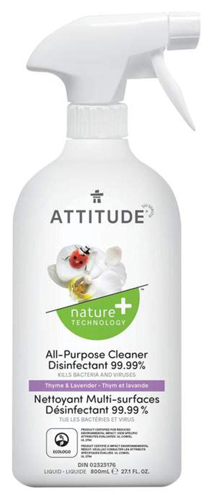 ATTITUDE Disinfectant 99.9% Thyme & Lavender (800 ml)