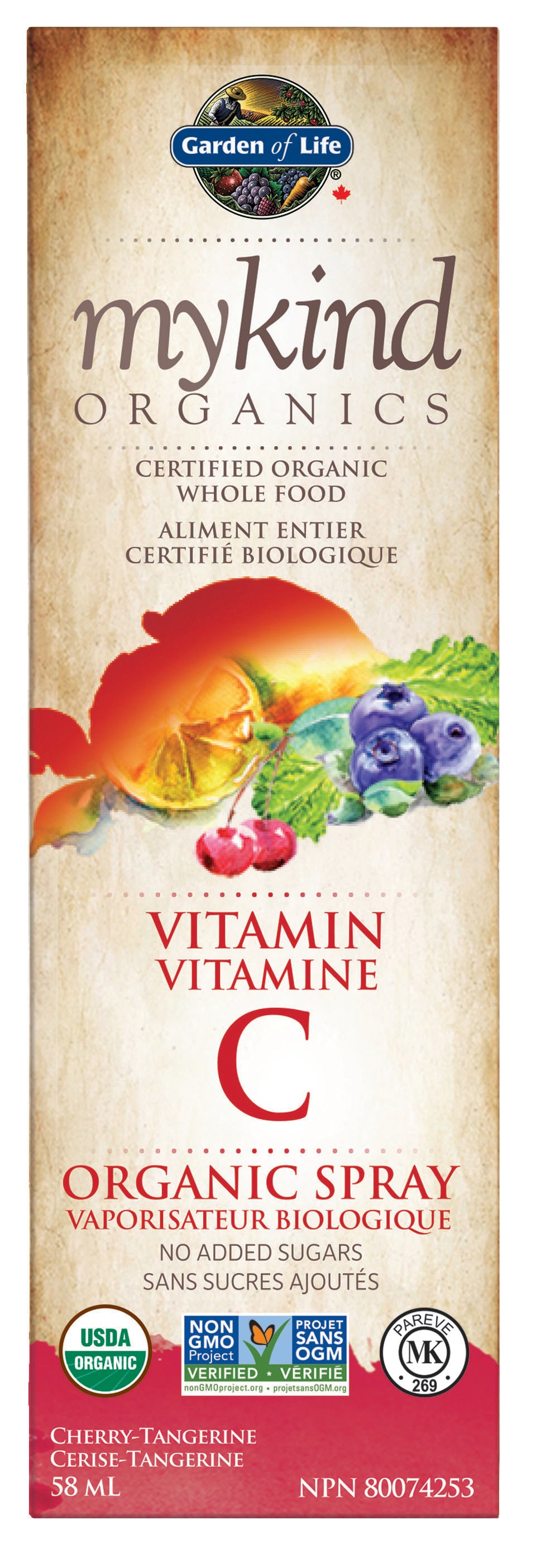 MYKIND Organics Vitamin C Spray (Cherry Tangerine - 58 ml)