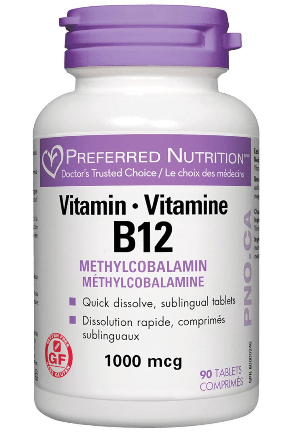 PREFERRED NUTRITION Vitamin B12 (1000 mcg - 90 tabs)