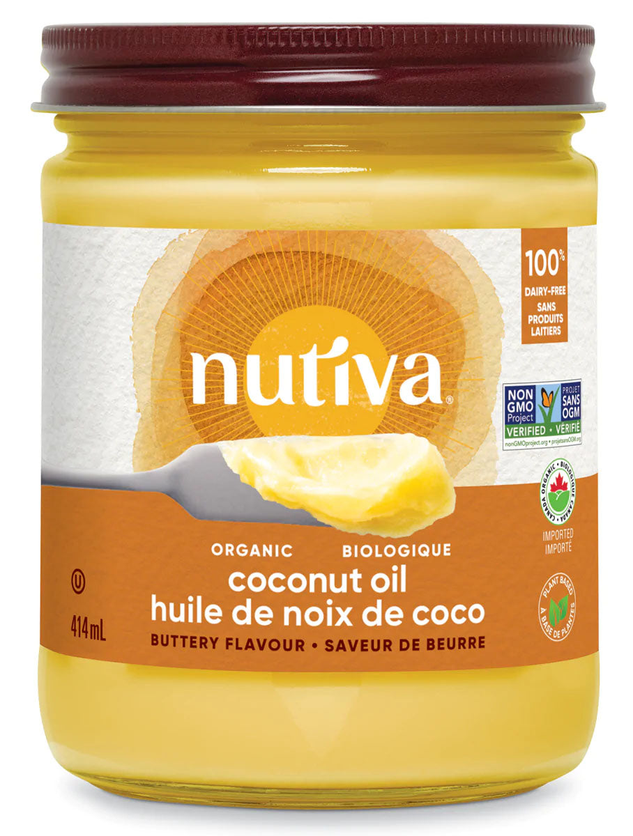 NUTIVA Organic Coconut Oil Buttery Flavor (414 gr)
