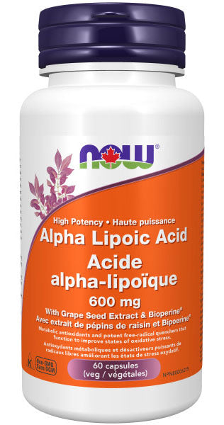 NOW Alpha Lipoic Acid (600 mg - 60 veg caps)