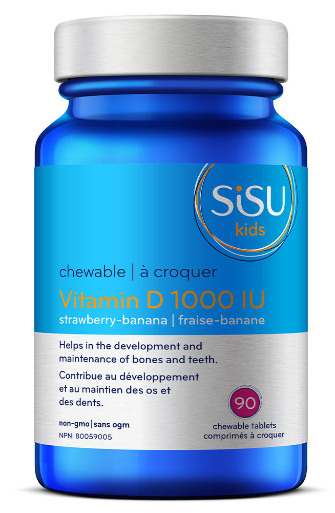 SISU Kids Vitamin D3 1000 IU (Strawberry Banana - 90 chews)