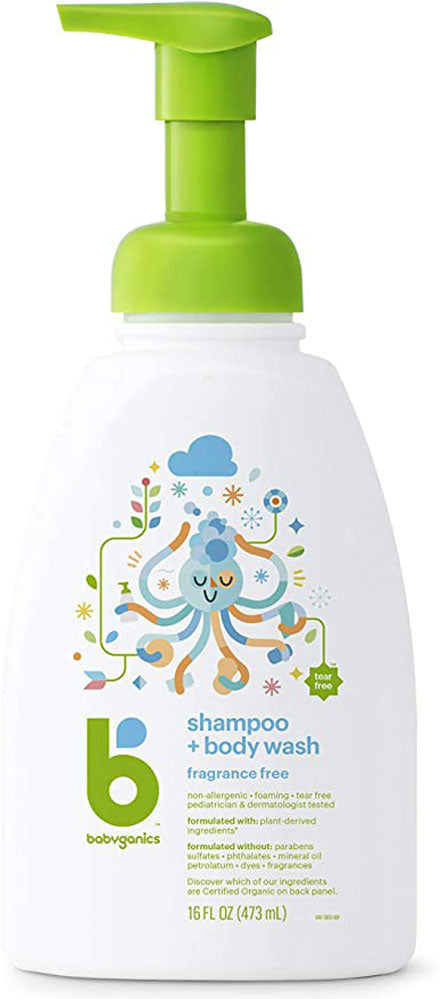 BABYGANICS Shampoo & Body Wash (Fragrance Free - 473 ml)