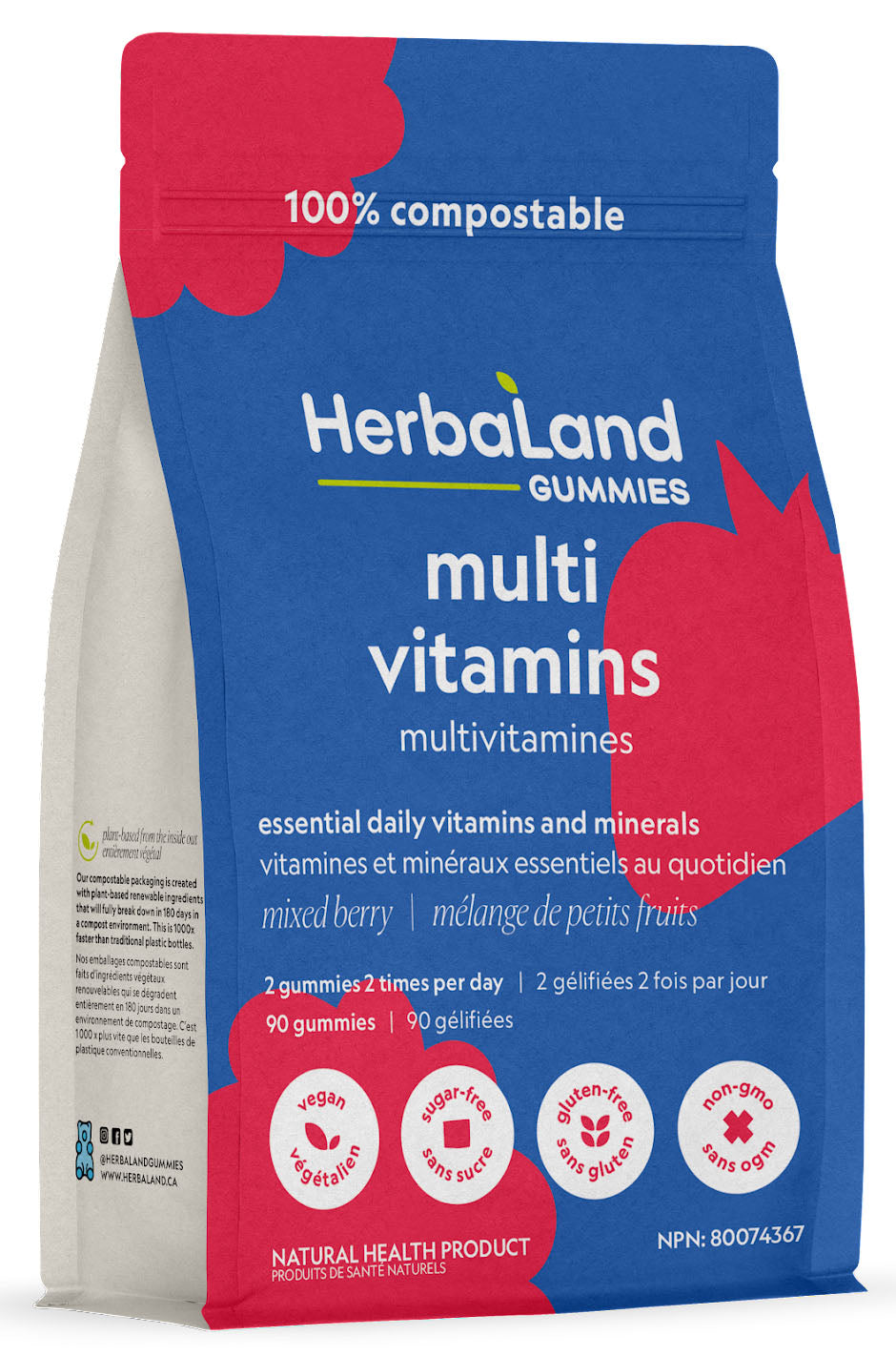 HERBALAND Multi Vitamins(Berry - 90 Gummies)