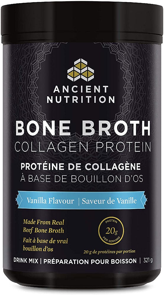 ANCIENT NUTRITION Bone Broth Collagen Protein (Vanilla - 321 gr)