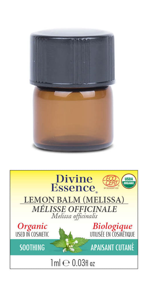 DIVINE ESSENCE Lemon Balm (Melissa)(Organic - 1 ml)
