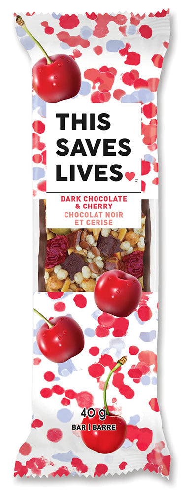 THIS SAVES LIVES Dark Chocolate & Cherry (Box - 12 x 40 gr)