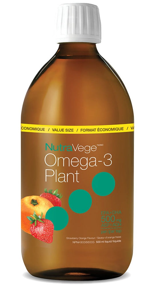 NUTRAVEGE Omega 3 Plant (Strawberry Orange - 500 ml)